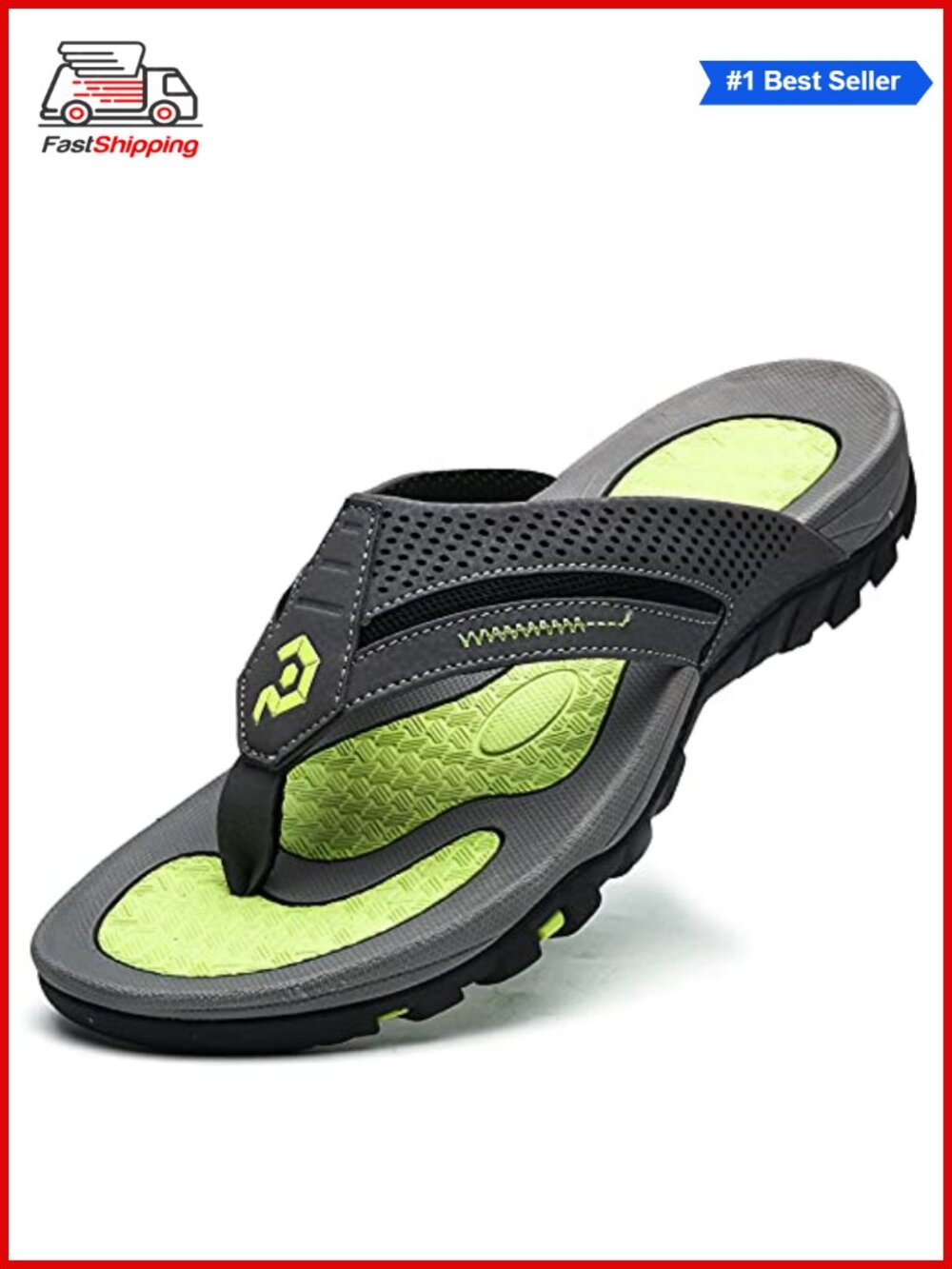 ✨ Pulltop Men's Flip-Flops Thong Sandals Comfortable Beach Slippers